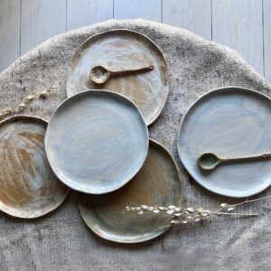 Vintage earth dinnerware plates